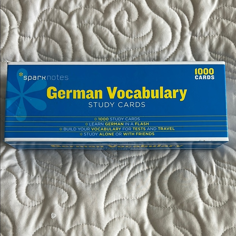 German Vocabulary Study Cards - Blue